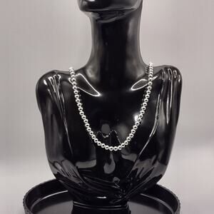 925 Sterling Silver Pearl Necklace Fashion Jewelry Valentine's Birthday Gift New